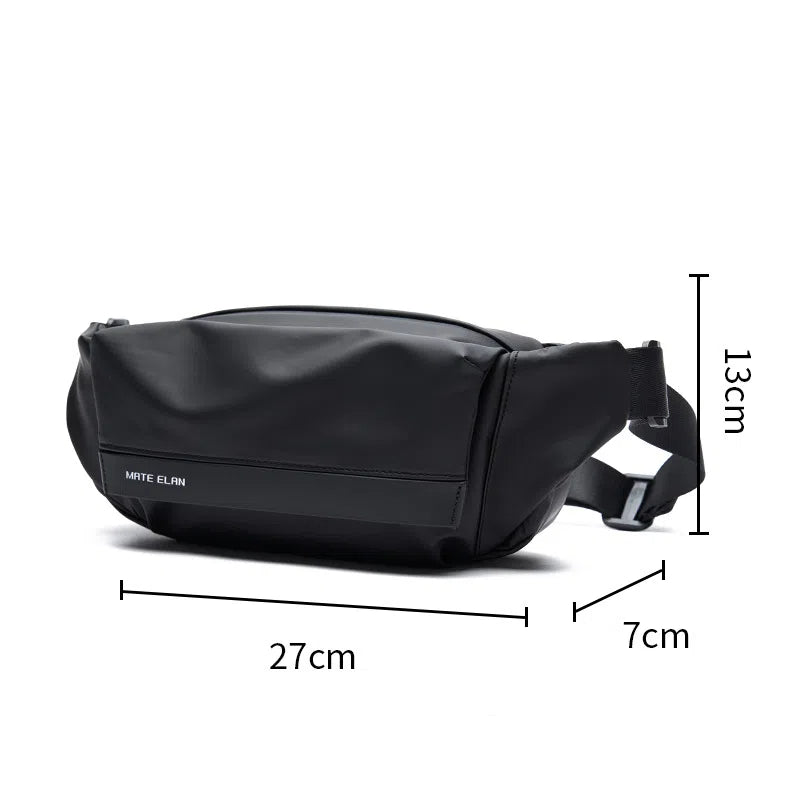 Sac Bandoulière Homme en PVC Noir — 4 Modèles