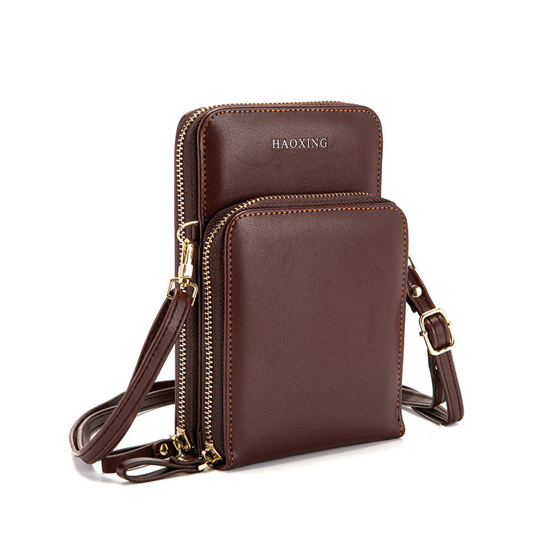 Petit Sac Bandoulière Vertical Homme en Similicuir — Noir ou Café