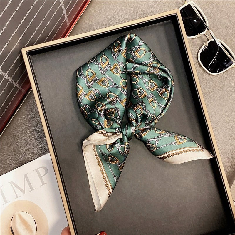 Natural Silk Square Scarf — Headband & Neckwear, Fashion, 53x53cm | 20 Colors