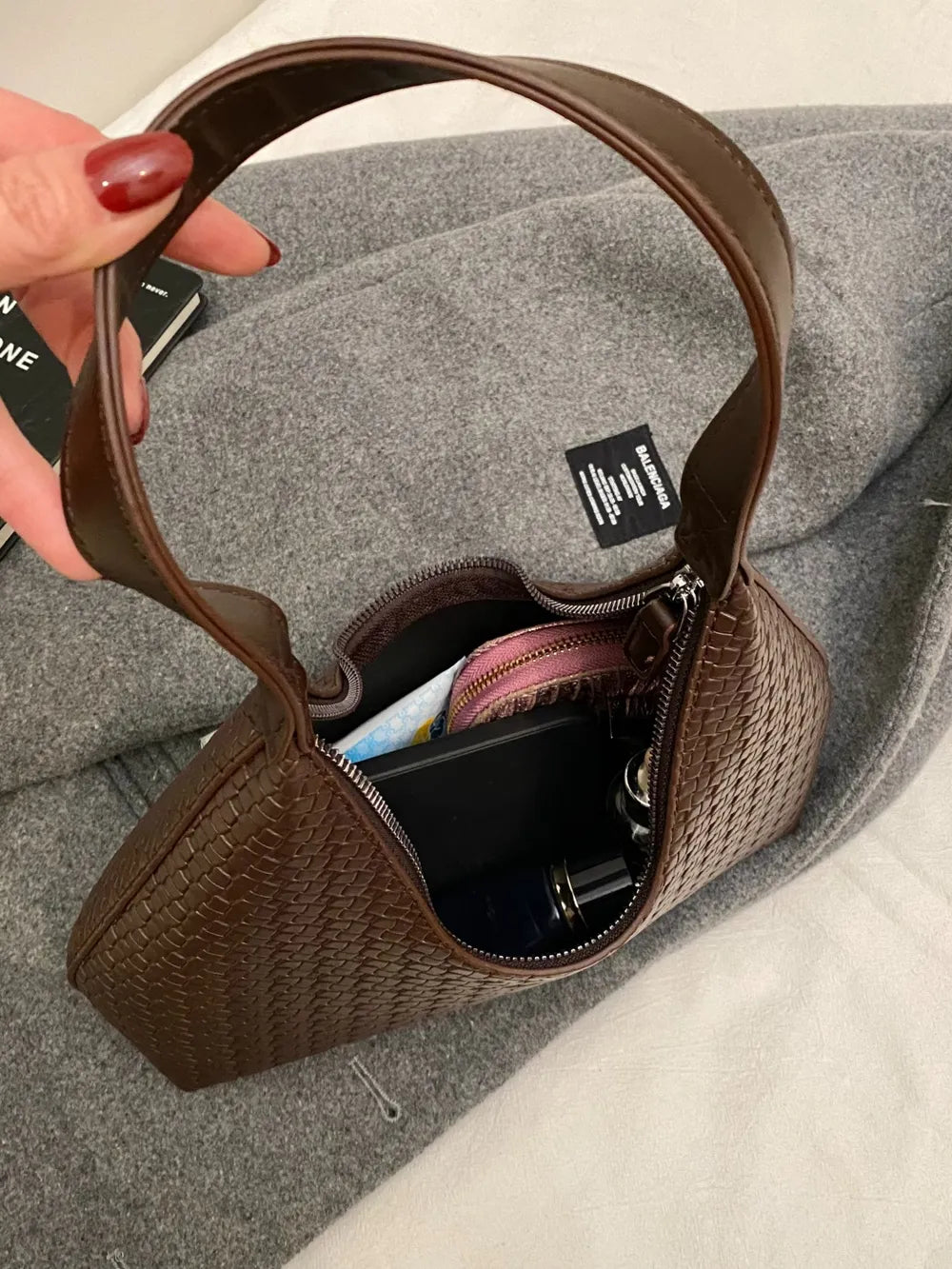 Petit Sac à Épaule Texturé en Similicuir — 5 Coloris