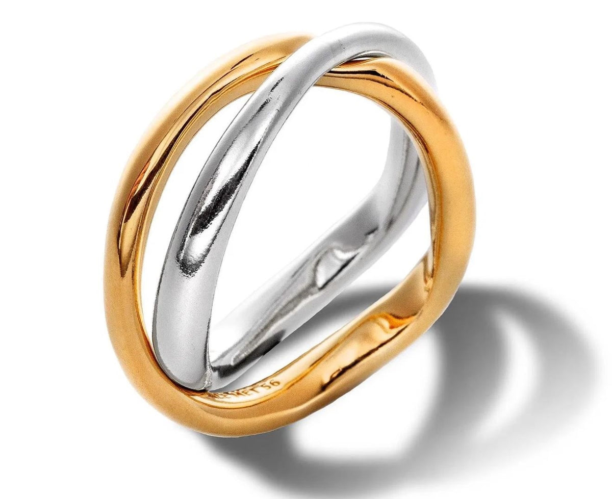 Bague Pandora Essence — Entwined Bands Bicolore, T.56 | Réf. 163262C00