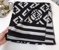 Printed Letter Twill Scarf — Wool & Cotton, Warm, Women's | 2 Colors