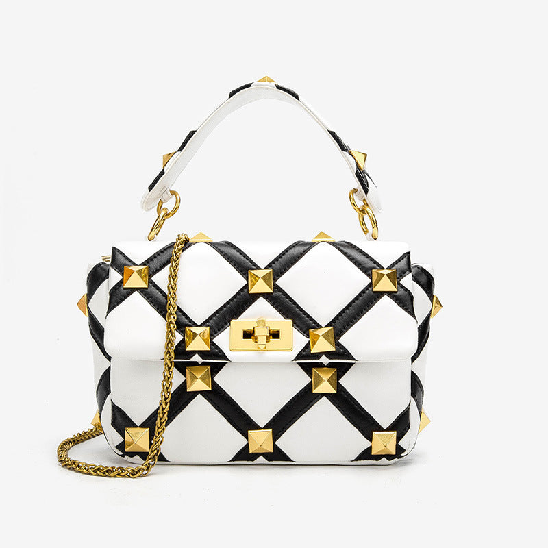 Sac à Main à Carreaux en Similicuir | 2 Coloris