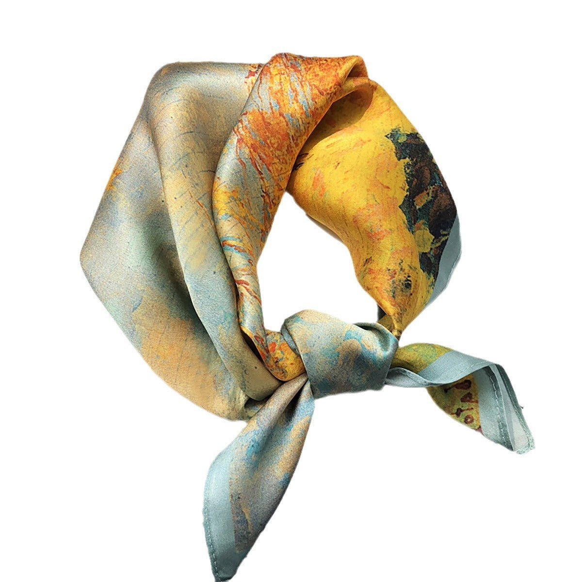Natural Silk Square Scarf — Headband & Neckwear, Fashion, 53x53cm | 20 Colors