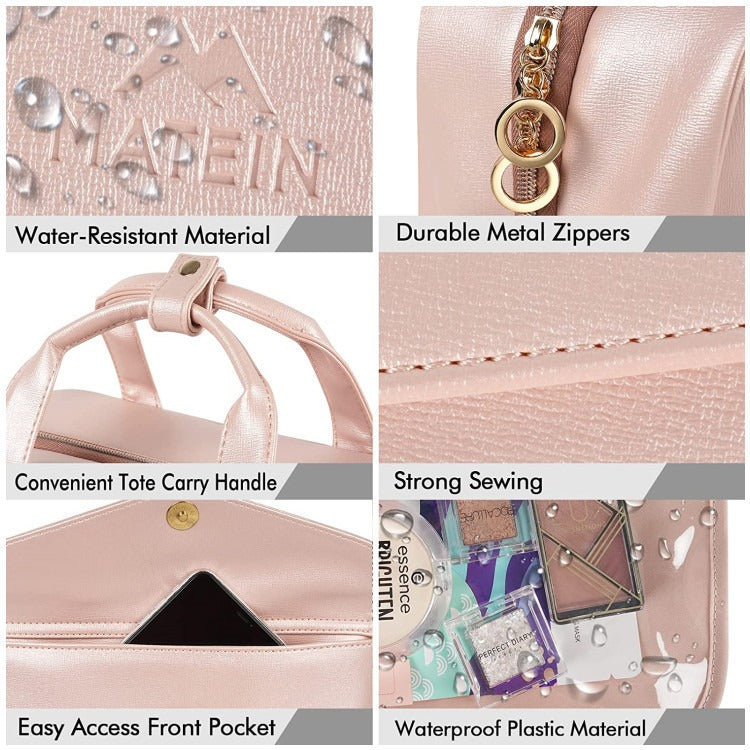 Trousse de Toilette Fashion en Cuir PU — Sac de Maquillage & Voyage | 3 Coloris