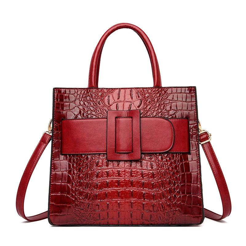 Sac Femme Motif Croco Cuir PU — Vintage, Épaule & Bandoulière | 6 Coloris