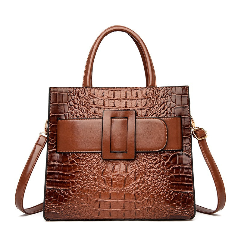 Sac Femme Motif Croco Cuir PU — Vintage, Épaule & Bandoulière | 6 Coloris