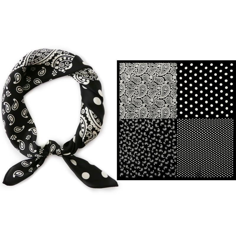 Natural Silk Square Scarf — Headband & Neckwear, Fashion, 53x53cm | 20 Colors