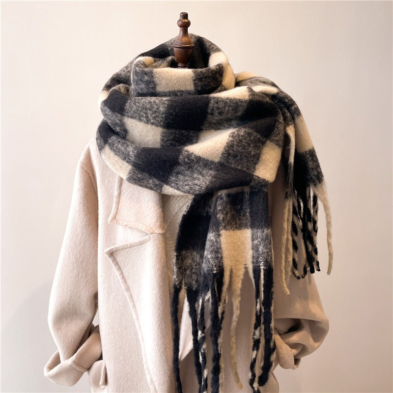 XXL Plaid Scarf — Faux Cashmere, 250x38cm, Unisex | 3 Colors