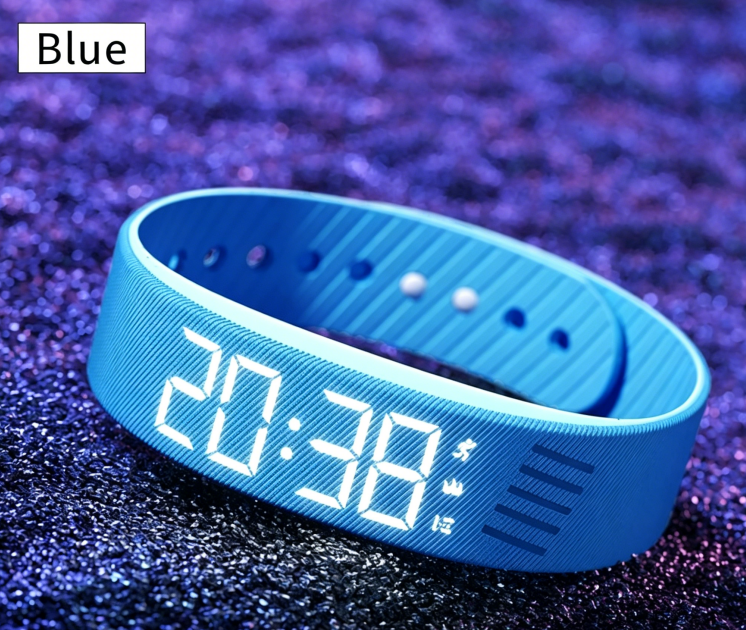 Montre Digitale Sport Femme — Podomètre, Alarme Vibrante, 4 Coloris
