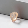 NOORA Ring Plaquée Or Rose 18K-0