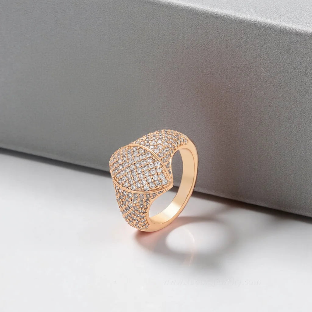 NOORA Ring Plaquée Or Rose 18K-0