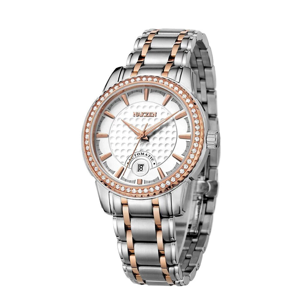 NAKZEN Men Mechanical Watch Men's Automatic Miyota 8215 Movement Diamond Watches Sapphire Wrist Watch Male Waterproof Clock 6020-7