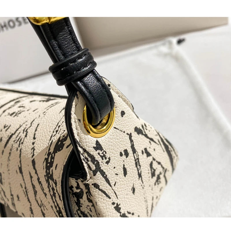 Mini Sac Femme Style Luxe — Microfibres, Blanc