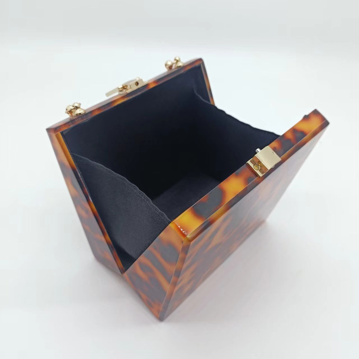 Mini Sac Rigide Femme Léopard — Acrylique, Anse Métal & Chaîne