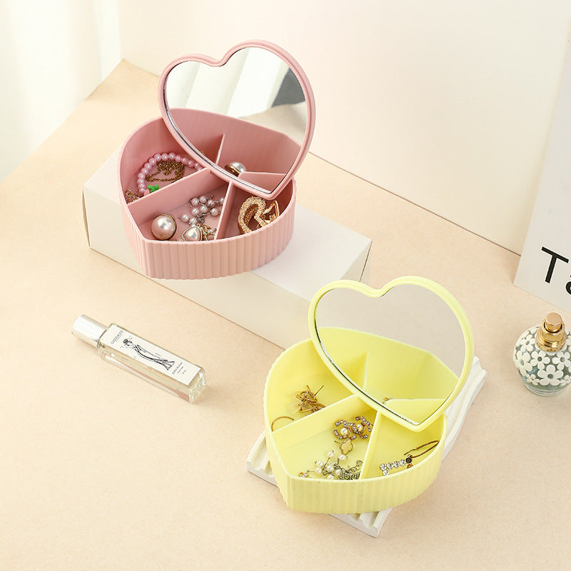 Boîte à Bijoux Luxe avec Miroir — Grande Capacité, Multi-Compartiments, 5 Coloris