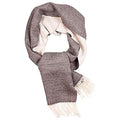 Grey and White Reversible Alpaca Scarf