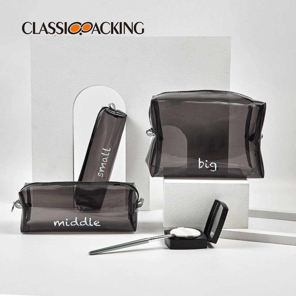 Trousse de Maquillage Transparente — Grande Capacité & Imperméable