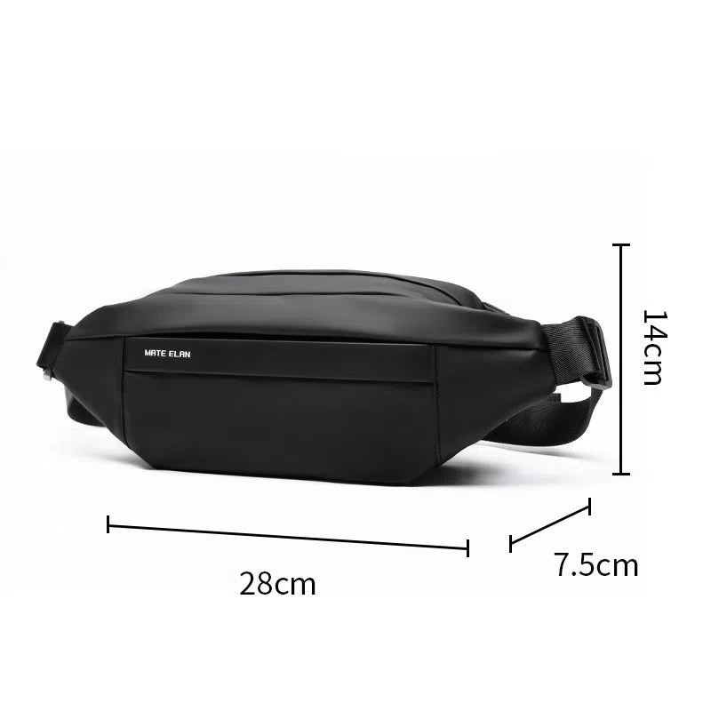 Sac Bandoulière Homme en PVC Noir — 4 Modèles