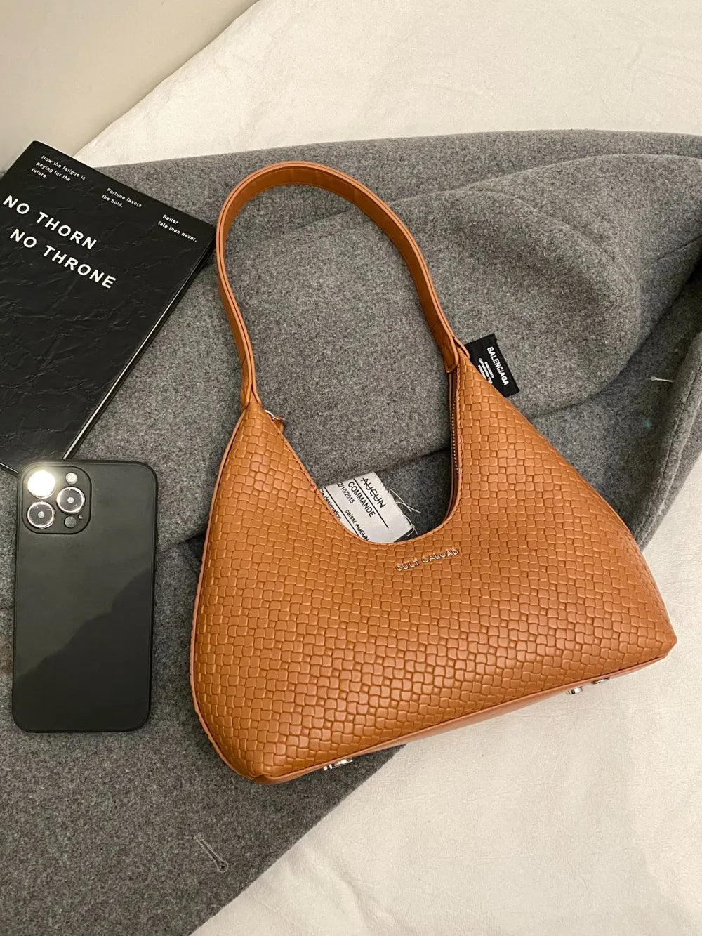 Petit Sac à Épaule Texturé en Similicuir — 5 Coloris