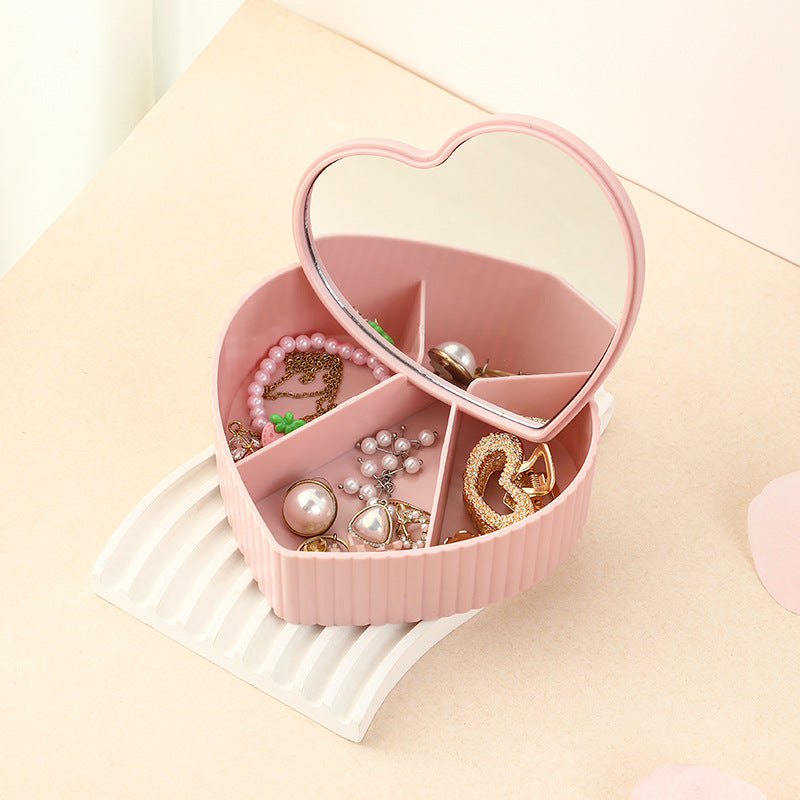 Boîte à Bijoux Luxe avec Miroir — Grande Capacité, Multi-Compartiments, 5 Coloris