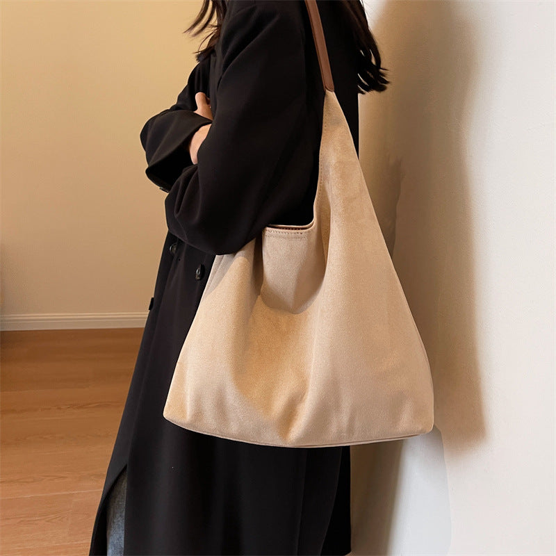 Grand Tote Bag Style Suede — 6 Coloris