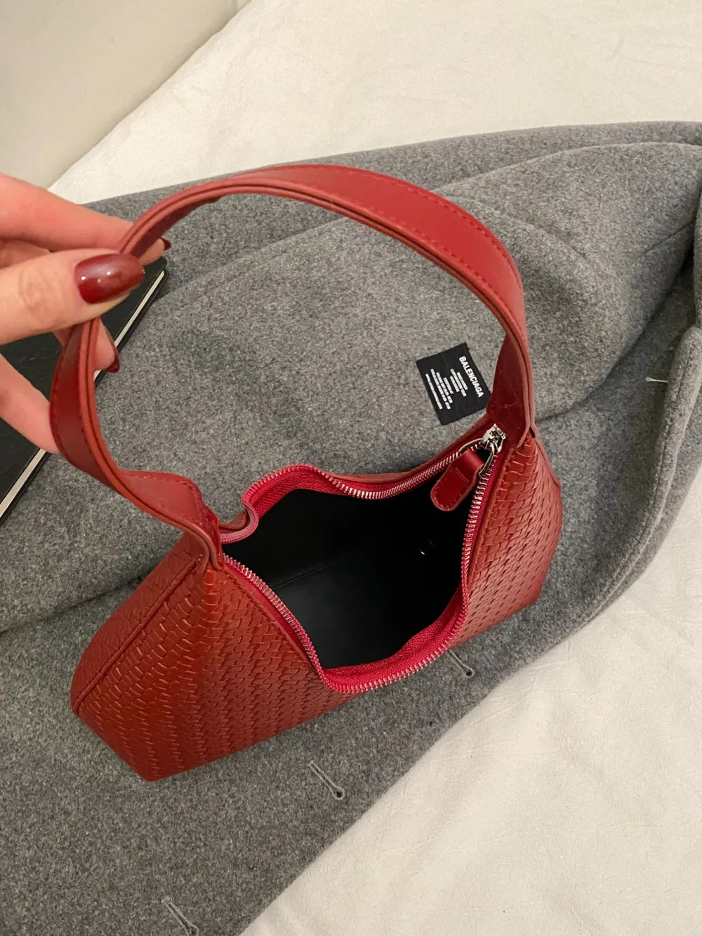 Petit Sac à Épaule Texturé en Similicuir — 5 Coloris