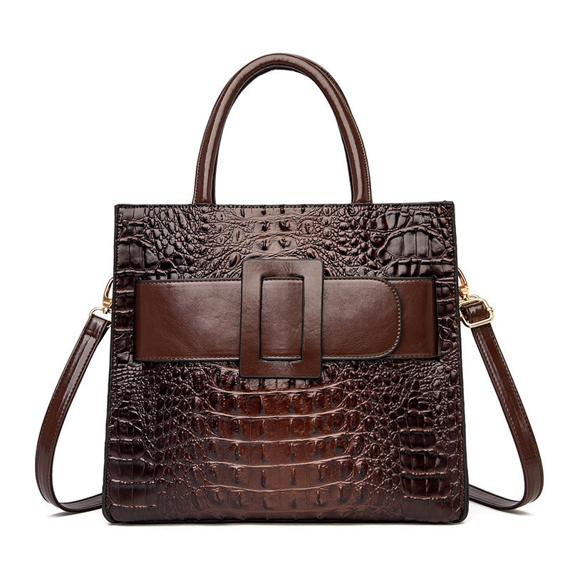 Sac Femme Motif Croco Cuir PU — Vintage, Épaule & Bandoulière | 6 Coloris