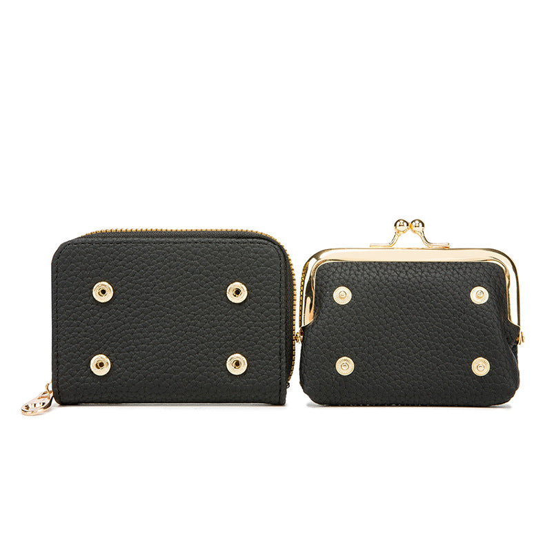 Floral Faux Leather Foldable Card Holder — 3 Colors