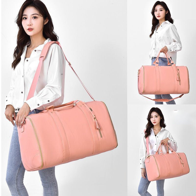 Grand Sac de Voyage Femme à Motif Tressé — 7 Coloris