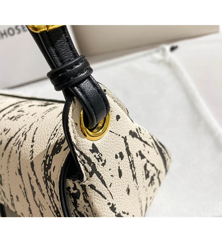 Mini Sac Femme Style Luxe — Microfibres, Blanc