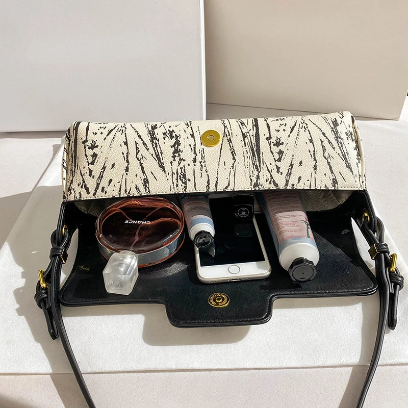 Mini Sac Femme Style Luxe — Microfibres, Blanc