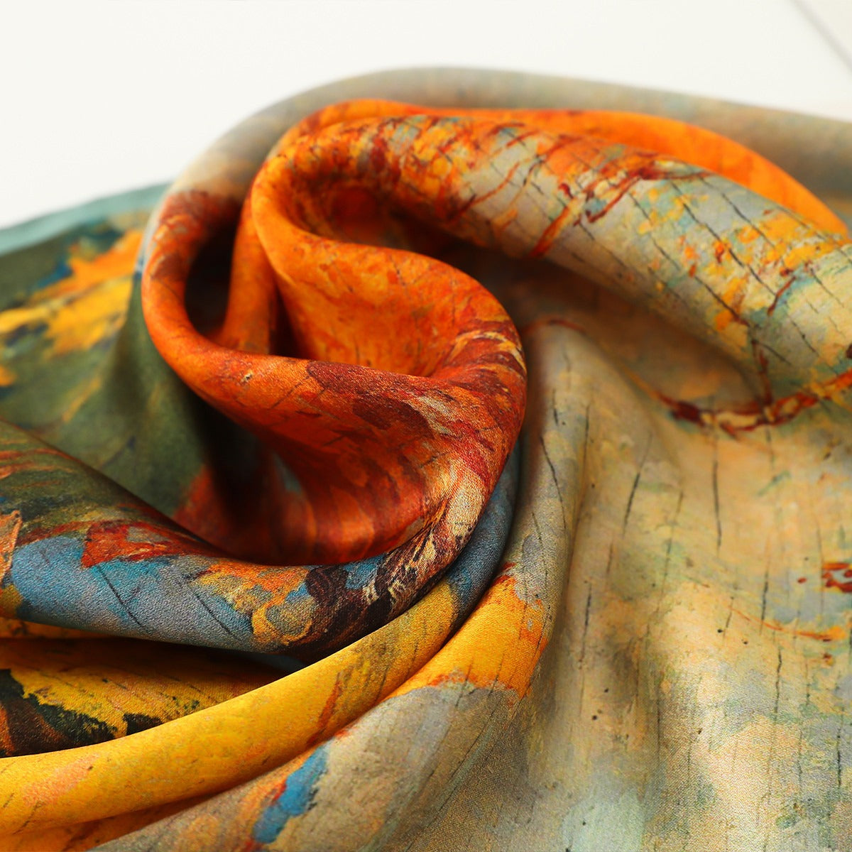 Natural Silk Square Scarf — Headband & Neckwear, Fashion, 53x53cm | 20 Colors