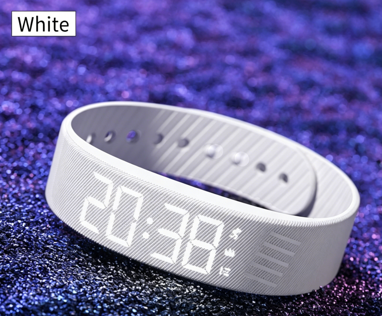 Montre Digitale Sport Femme — Podomètre, Alarme Vibrante, 4 Coloris