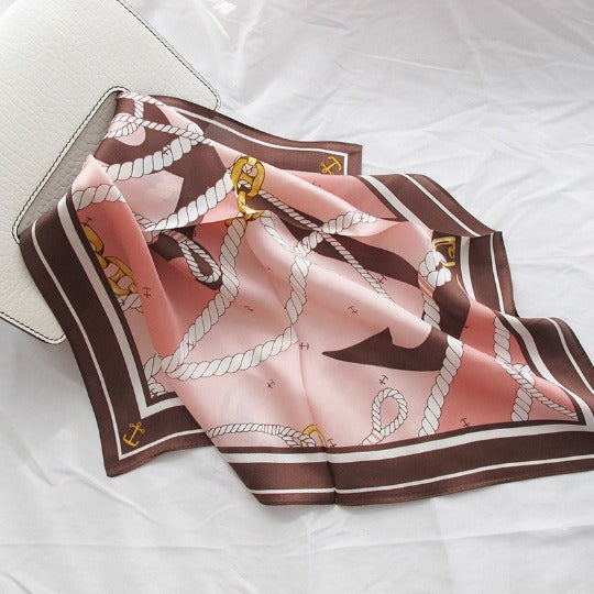 Natural Silk Square Scarf — Headband & Neckwear, Fashion, 53x53cm | 20 Colors