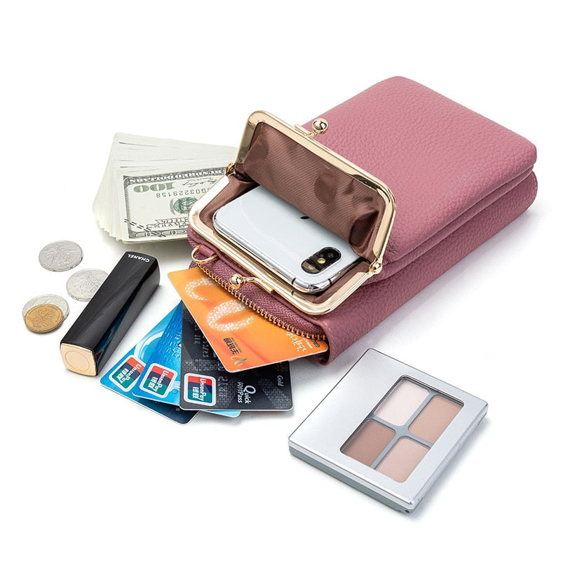Women's PU Leather Crossbody Bag — Large Capacity Phone Pouch | 8 Colors