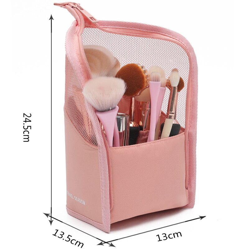 Trousse de Maquillage Debout Transparente — Porte-Pinceaux & Organisateur Voyage | 2 Coloris