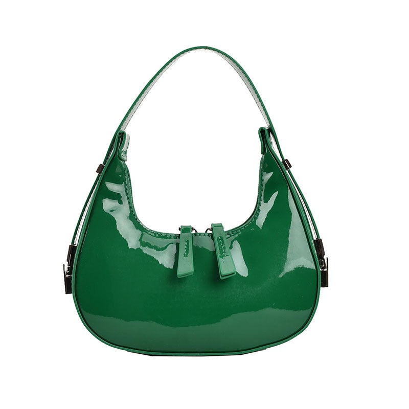 Small Faux Leather Underarm Bag — 4 Colors