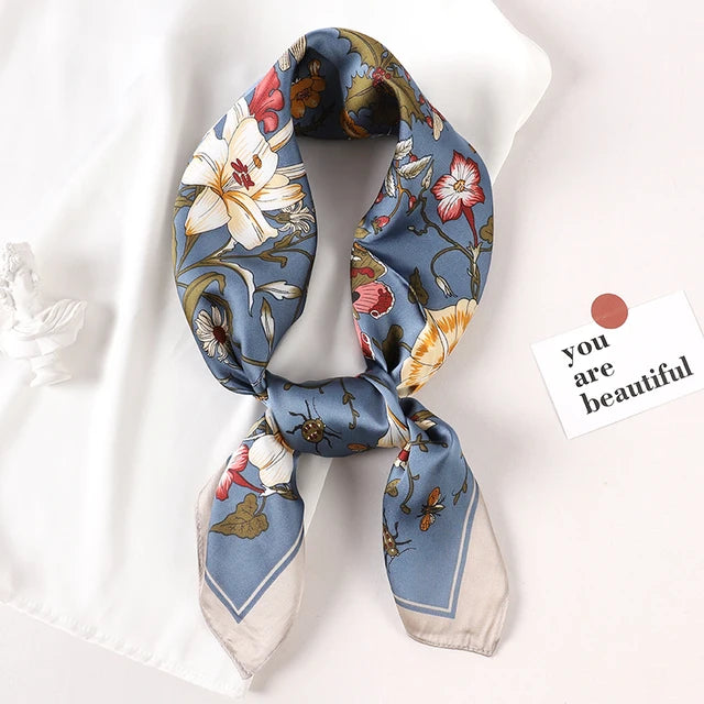 Foulard carré en mousseline — 70 × 70 cm | 2 Coloris