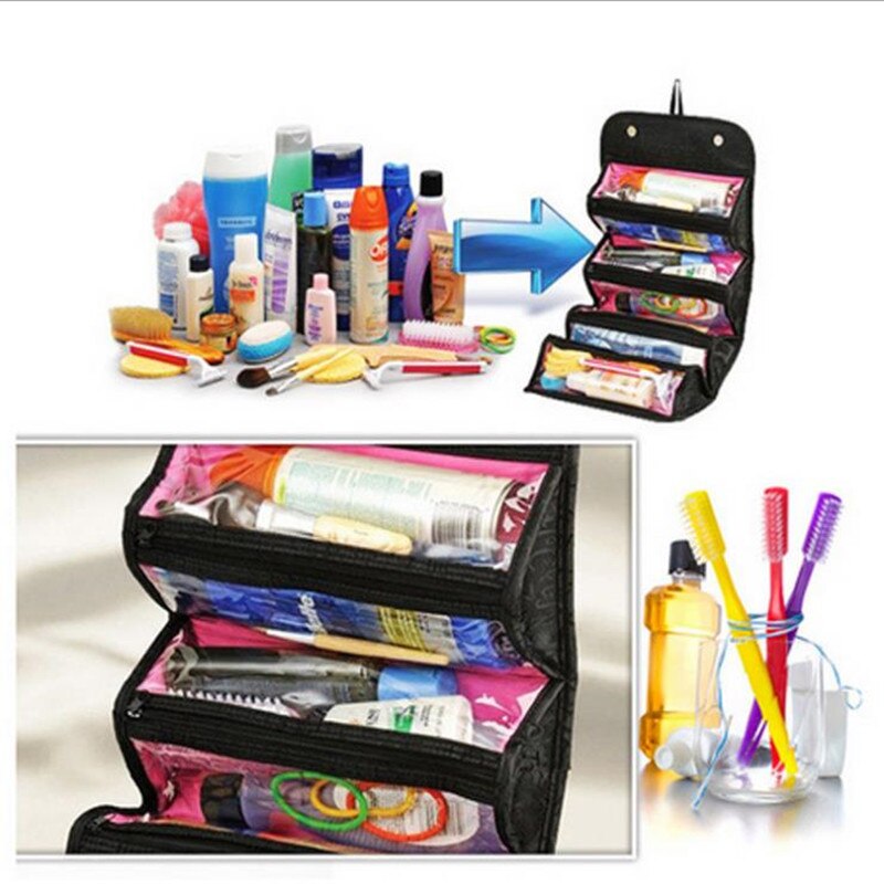 Trousse de voyage Roll-N-Go — Organisateur cosmétique grande capacité