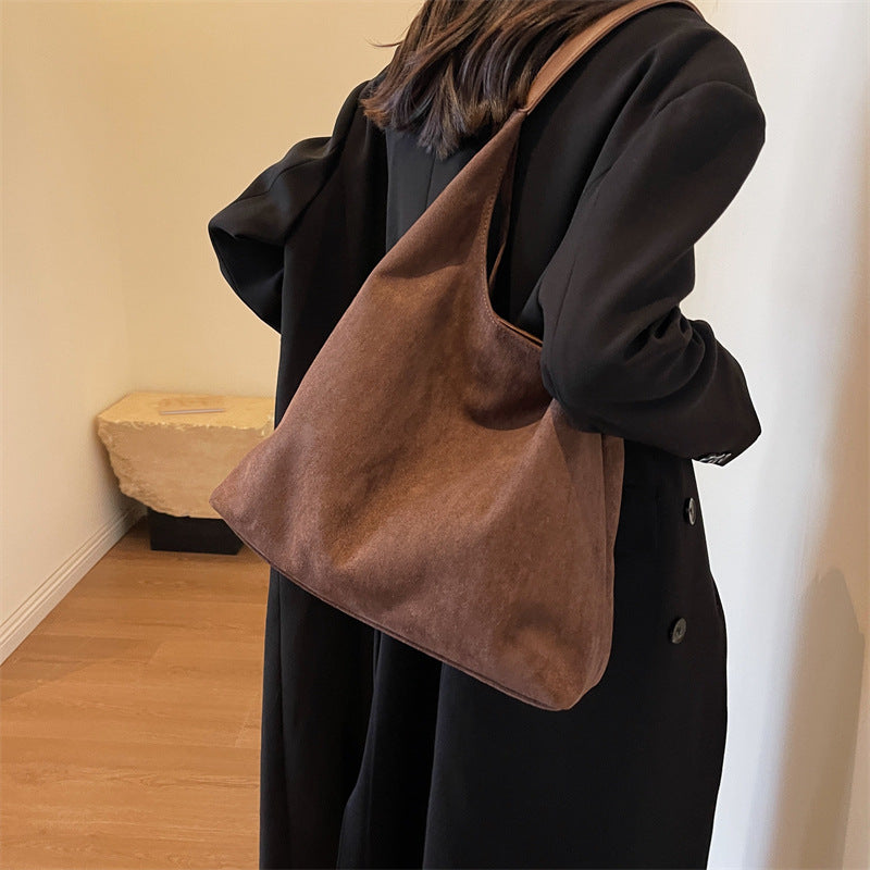 Grand Tote Bag Style Suede — 6 Coloris