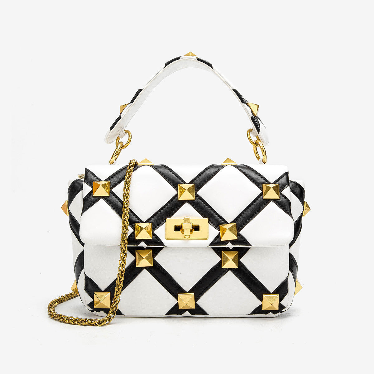 Sac à Main à Carreaux en Similicuir | 2 Coloris