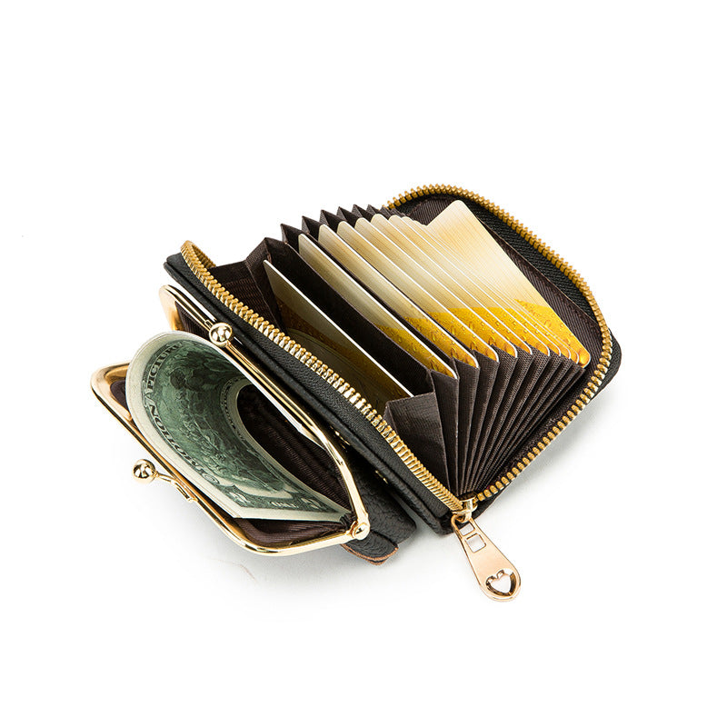 Floral Faux Leather Foldable Card Holder — 3 Colors