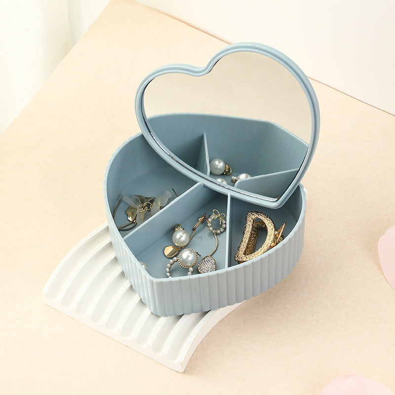 Boîte à Bijoux Luxe avec Miroir — Grande Capacité, Multi-Compartiments, 5 Coloris