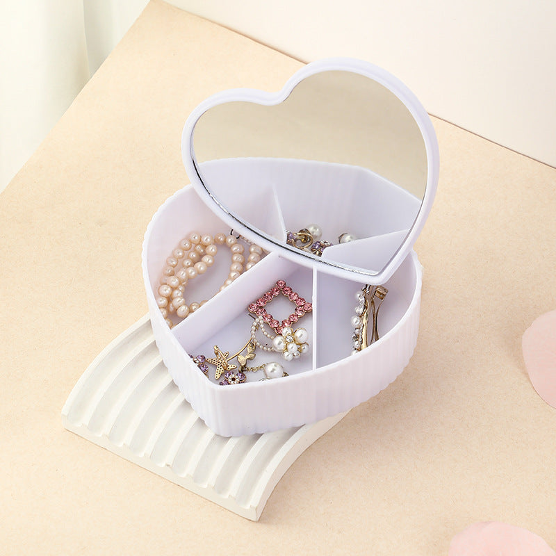 Boîte à Bijoux Luxe avec Miroir — Grande Capacité, Multi-Compartiments, 5 Coloris
