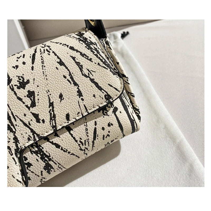 Mini Sac Femme Style Luxe — Microfibres, Blanc