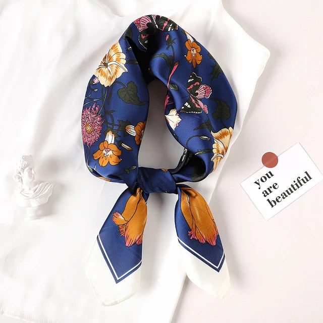 Foulard carré en mousseline — 70 × 70 cm | 2 Coloris