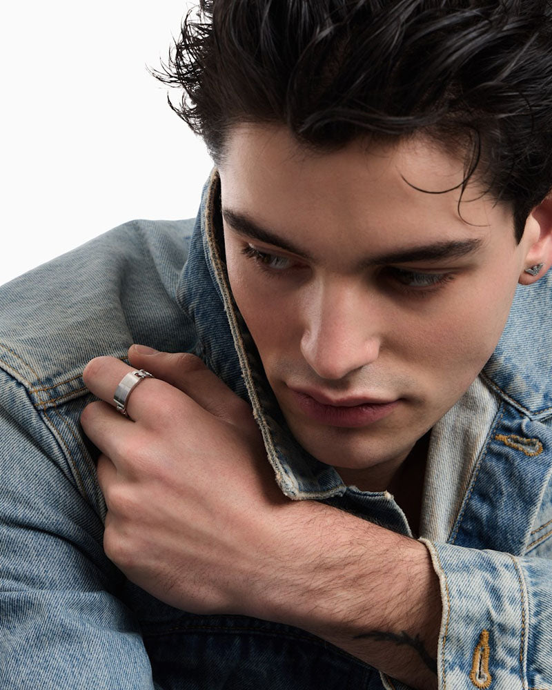 Bague Homme Emporio Armani EGS3305040 — Gourmette Argentée, Acier