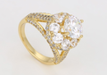 Leila Ring Plaqué Or élégant 14K-0