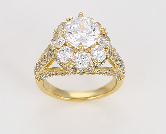 Leila Ring Plaqué Or élégant 14K-1